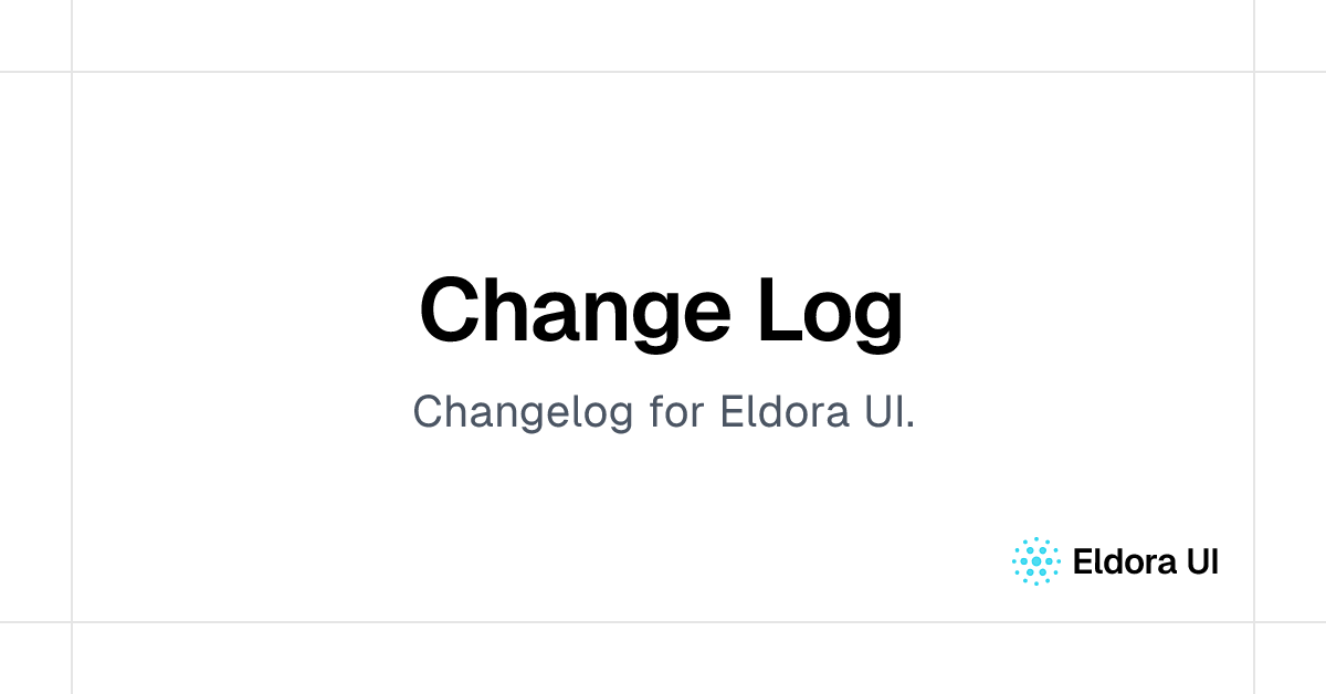 Change Log | React Components & Templates