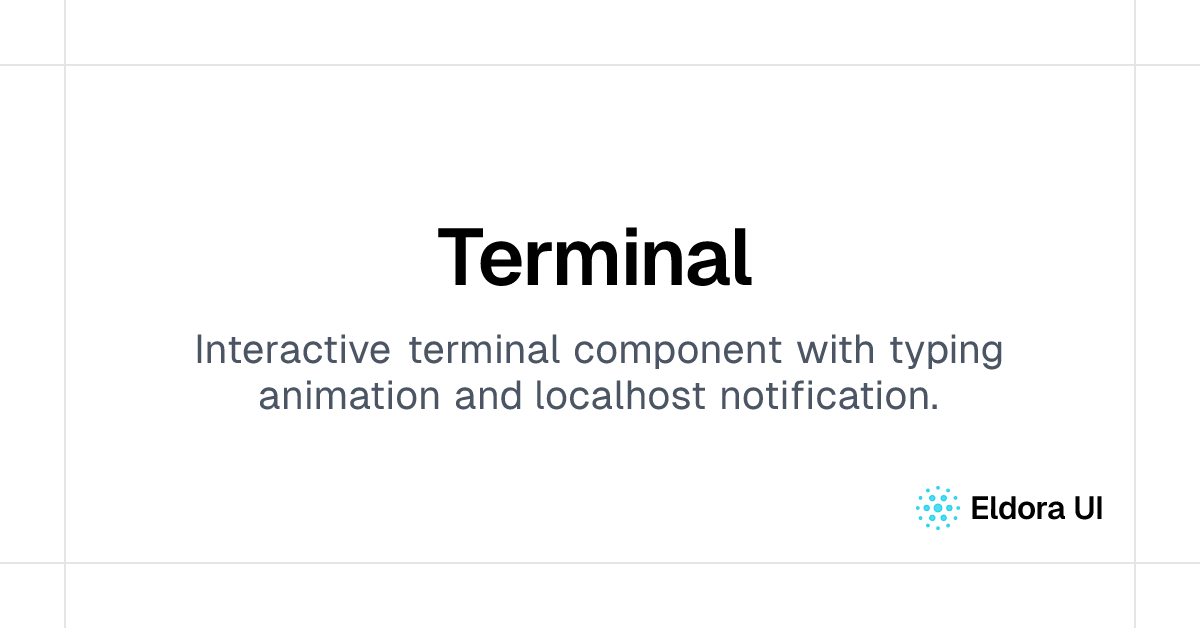 Terminal | React Components & Templates