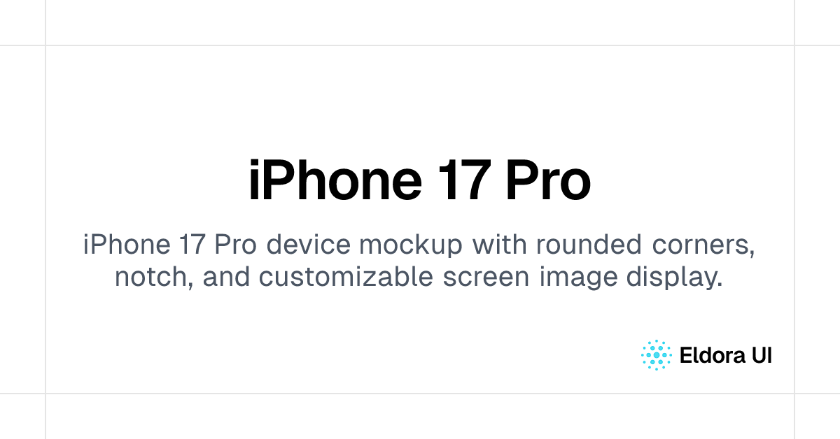 iPhone 17 Pro | React Components & Templates